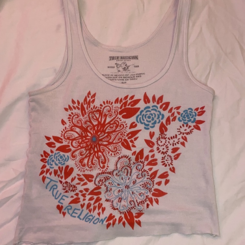 Cropped true religion tank top